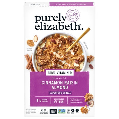 Purely Elizabeth Superfood Cereal Cinnamon Raisin Almond 10/11 OZ [UNFI #03150141] [ebt]