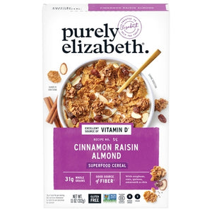 Purely Elizabeth Superfood Cereal Cinnamon Raisin Almond 10/11 OZ [UNFI #03150141] [ebt]