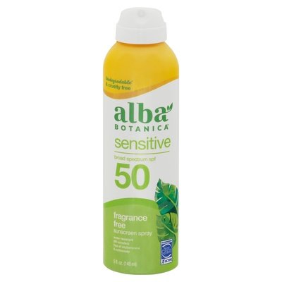 Alba Botanica Sunscreen Spray Sensitive Fragrance Free Broad Spectrum Spf 50 1/5 OZ [UNFI-CARLISLE #2927051]