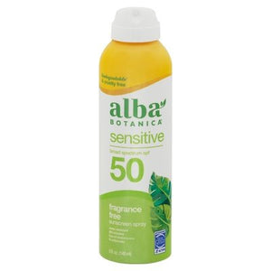 Alba Botanica Sunscreen Spray Sensitive Fragrance Free Broad Spectrum Spf 50 1/5 OZ [UNFI-CARLISLE #2927051]
