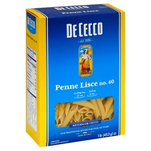 Dececco Penne Lisce No. 40 12/16 OZ [UNFI #1852318] [ebt]