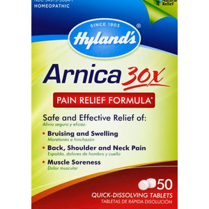 Hylands Arnica 30X Pain Relief Formula Quick-Dissolving Tablets 3/50 TAB [UNFI-CARLISLE #2999811]