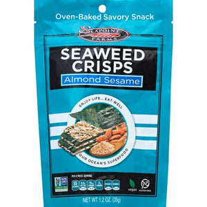 Seapoint Farms Seaweed Crisps Almond Sesame 12/1.2 OZ [UNFI #01843119] [ebt]