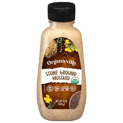Organicville Mustard Stone Ground 12/12 OZ [UNFI #398040] [ebt]