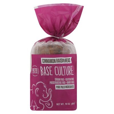 Base Culture Bread Keto Cinnamon Raisin 6/16 OZ [UNFI #2588275] [ebt]