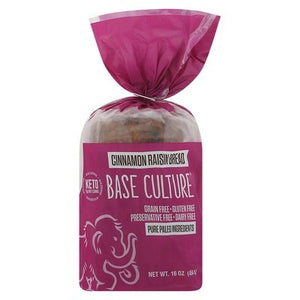 Base Culture Bread Keto Cinnamon Raisin 6/16 OZ [UNFI #2588275] [ebt]