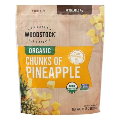 Woodstock Chunks Of Pineapple Organic Value Size 6/32 OZ [UNFI #2252476] [ebt]