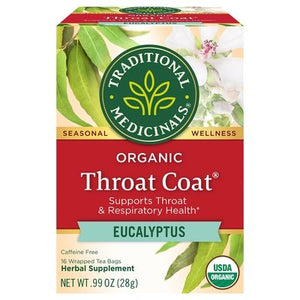 Traditional Medicinals Throat Coat Organic Eucalyptus Tea Bags 6/16 BAG [UNFI #2384600] [ebt]