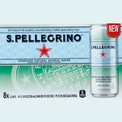 San Pellegrino Sparkling Water Natural Mineral 3/8/11.15Z [UNFI #2346559] [ebt]
