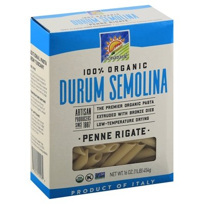 Bionaturae Penne Rigate Durum Semolina 100% Organic 12/16 OZ [UNFI #577981] [ebt]