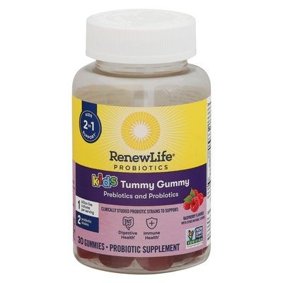 Renew Life Prebiotics And Probiotics Tummy Gummy Raspberry Kids 1/30 CT [UNFI-CARLISLE #2954899]