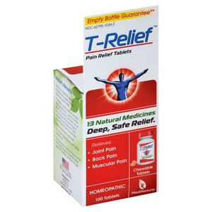 T-Relief-Medinatura Pain Relief Chewable Tablets 1/100 TAB [UNFI-CARLISLE #1641273]