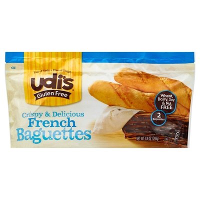 Udis Gluten Free Baguettes French 6/8.5 OZ [UNFI #1175504] [ebt]