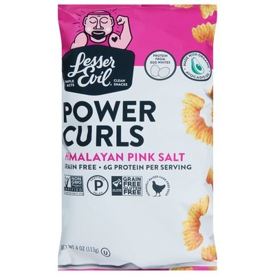 Lesser Evil Power Curls Himalayan Pink Salt 9/4 OZ [UNFI #2785228] [ebt]