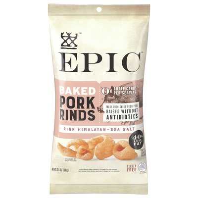 Epic Pork Rinds Pink Himalayan + Sea Salt Baked 12/2.5 OZ [UNFI #2184745] [ebt]