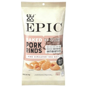 Epic Pork Rinds Pink Himalayan + Sea Salt Baked 12/2.5 OZ [UNFI #2184745] [ebt]