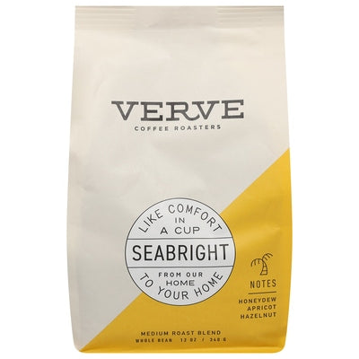 Verve Coffee Roasters Coffee Medium Roast Blend Honeydew Apricot Hazelnut Seabright Whole Bean 6/12 OZ [UNFI #02973824] [ebt]