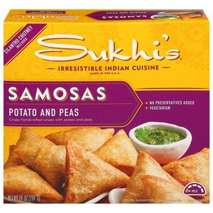 Sukhis Samosas Potato And Peas 6/10 OZ [UNFI #2784478] [ebt]