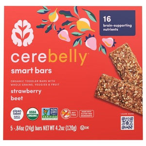 Cerebelly Smart Bars Strawberry Beet 6/4.2 OZ [UNFI #2645141] [ebt]