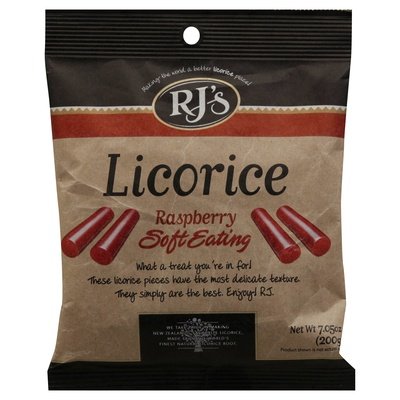 Rjs Licorice Licorice Soft Eating Raspberry 8/7.05 OZ [UNFI #2150266] [ebt]