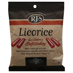Rjs Licorice Licorice Soft Eating Raspberry 8/7.05 OZ [UNFI #2150266] [ebt]