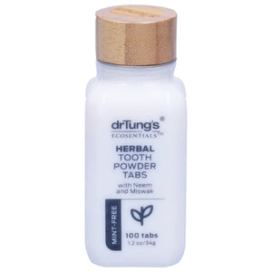 Dr Tung Tooth Powder Tabs with Neem and Miswak Mint-Free Herbal 3/100 CT [UNFI-CARLISLE #2932788]