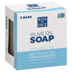 Kiss My Face Olive Oil Soap Fragrance Free 1/3/4 OZ [UNFI-CARLISLE #1141837]