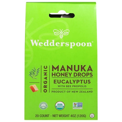 Wedderspoon Honey Drops Organic Manuka Eucalyptus 1/4 OZ [UNFI-CARLISLE #3076494] [ebt]