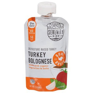 Serenity Kids Turkey Bolognese 7+ Months 6/3.5 OZ [UNFI-CARLISLE #2634939] [ebt]
