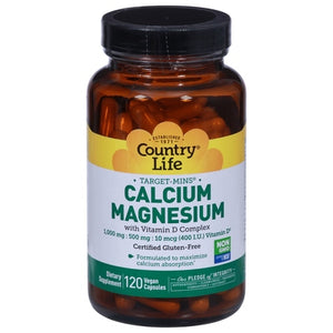 Country Life Vitamins Calcium Magnesium Vegan Capsules 1/120 VCAP [UNFI-CARLISLE #0678565]