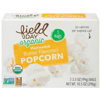 Field Day Popcorn Microwave Butter Flavored 12/3/3.5 OZ [UNFI #1234830] [ebt]