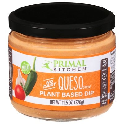 Primal Kitchen Plant Based Dip No Dairy Queso Style Mild 6/11.5 OZ [UNFI #2795748] [ebt]
