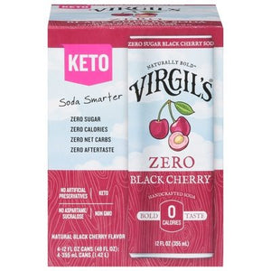 Virgil Soda Zero Sgr Blkchry Ca 6/4/12 OZ [UNFI #2920361] [ebt]