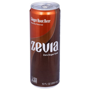 Zevia Soda Zero Sugar Ginger Root Beer 12/12 OZ [UNFI #2819258] [ebt] D