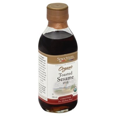 Spectrum Naturals Sesame Oil Toasted Organic Unrefined 6/8 OZ [UNFI #0497560] [ebt]