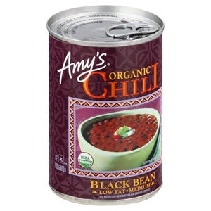 Amys Black Bean Organic Chili Medium 12/14.7 OZ [UNFI #158352] [ebt]