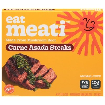 Eat Meati Steaks Carne Asada Mushroom Root Animal-Free 8/8.8 OZ [UNFI #2971224] [ebt]