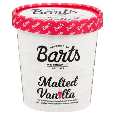 Barts Ice Cream Malted Vanilla 8/16 OZ [UNFI #02611689] [ebt]