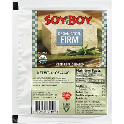 Soy Boy Tofu Organic Firm 12/16 OZ [UNFI #0122127] [ebt]