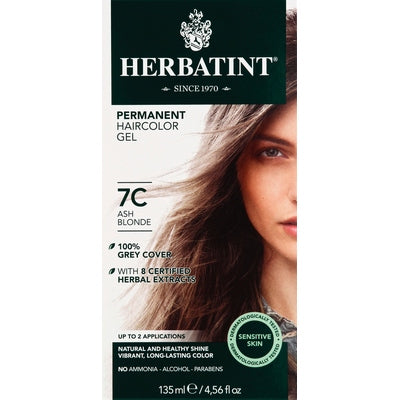 Herbatint Permanent Haircolor Gel Sensitive Skin Ash Blonde 7C 1/5.75 OZ [UNFI-CARLISLE #3115425]