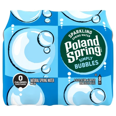 Poland Spring Spring Water Sparkling Simply Bubbles 3/8/16.9OZ [UNFI #02248706] [ebt]