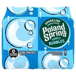 Poland Spring Spring Water Sparkling Simply Bubbles 3/8/16.9OZ [UNFI #02248706] [ebt]