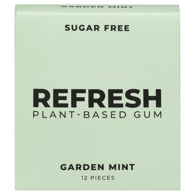 Refresh Gum Gum Plant-Based Sugar Free Garden Mint 12/12 CT [UNFI-CARLISLE #2934941] [ebt]