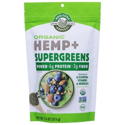 Manitoba Harvest Hemp + Supergreens Organic 1/7.5 OZ [UNFI-CARLISLE #2834513]