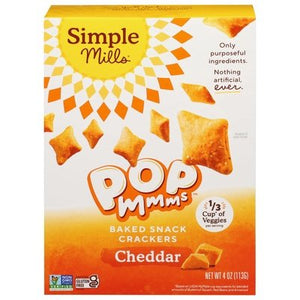 Simple Mills Snack Crackers Baked Cheddar 6/4 OZ [UNFI #2972065] [ebt]