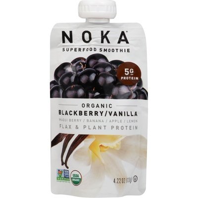 Noka Superfood Smoothie Organic Blackberry/Vanilla 6/4.22 OZ [UNFI-CARLISLE #2308138] [ebt]