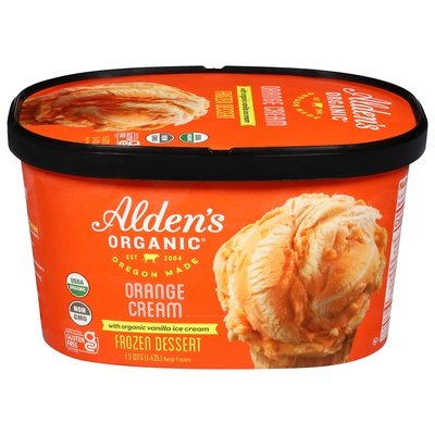 Aldens Organic Frozen Dessert With Organic Vanilla Ice Cream Orange Cream 3/48 OZ [UNFI #3033487] [ebt]