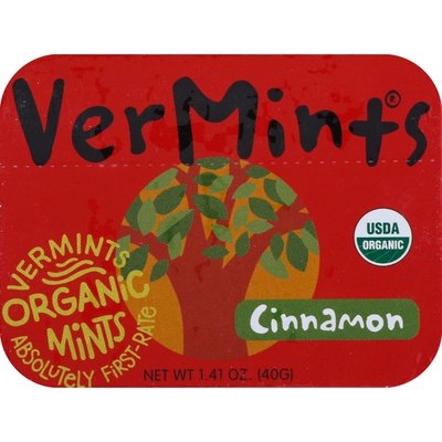 Vermints Mints Organic Cinnamon 6/1.41 OZ [UNFI-CARLISLE #839613] [ebt]