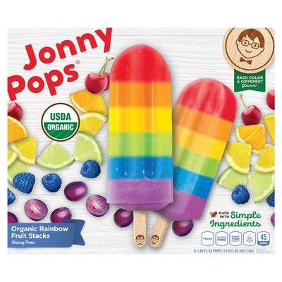 Jonnypops Pops Organic Rainbow Fruit Stacks 6/14.8 OZ [UNFI #2923548] [ebt]