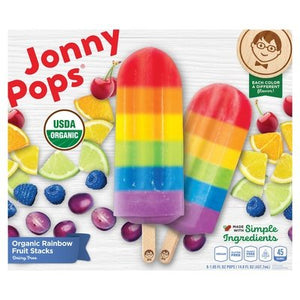 Jonnypops Pops Organic Rainbow Fruit Stacks 6/14.8 OZ [UNFI #2923548] [ebt]
